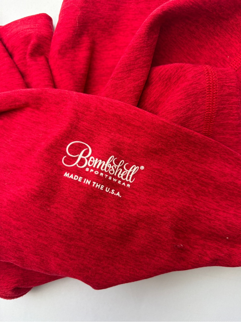 Bombshell Sportswear Tiny Waist Shorts Sunset Red - Picture 4 of 5